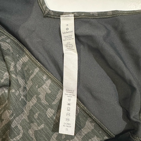 Lululemon Power Pivot Tank Crop Tough Heathered Black Asphalt Grey Size 8 - Picture 10 of 16